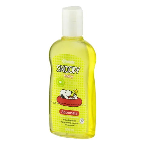 Sabonete Líquido Gotas de Camomila Cottonbaby Snoopy Baby Frasco 200ml