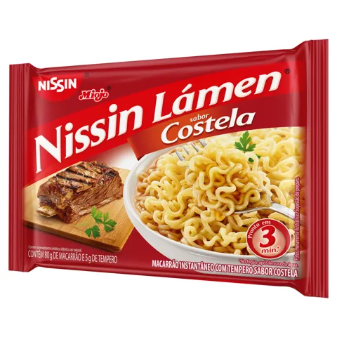 Macarrão Instantâneo Lámen Costela Nissin Miojo Pacote 85g