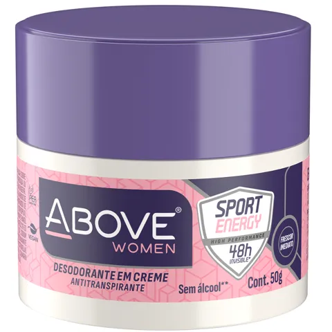 Desodorante Antiperspirante em Creme Above Women Sport Energy 50g