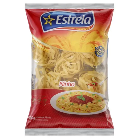 Macarrão de Sêmola Ninho Estrela Pacote 500g