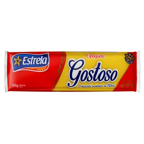 Macarrão de Sêmola Espaguete Estrela Gostoso Pacote 500g