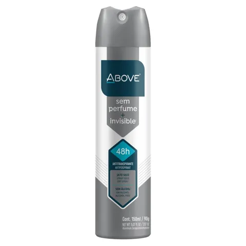 Antitranspirante Aerossol Invisible sem Perfume Above 150ml