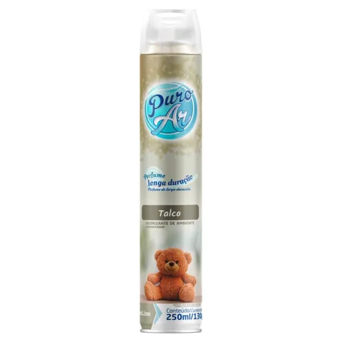 Odorizador de Ambiente Aerossol Talco Puro Ar Frasco 250ml