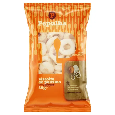 Biscoito de Polvilho Cebola Pepulha Pacote 80g
