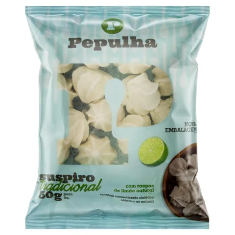 Suspiro com Raspas de Limão Tradicional Pepulha Pacote 50g