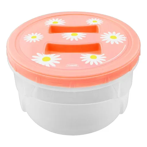 Pote Plástico Redondo Camomila 1,4l Plasútil Decora