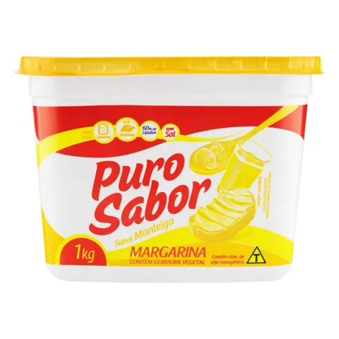 Margarina Manteiga Cremosa com Sal Puro Sabor Pote 1kg