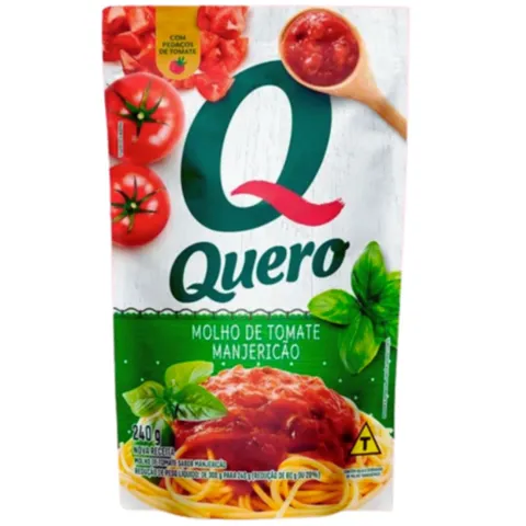 Molho de Tomate Quero 240G Manjericão