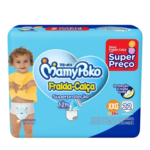 Fralda Mamypoko Calça Superproteção Jumbo (XXG) - 22 Unidades