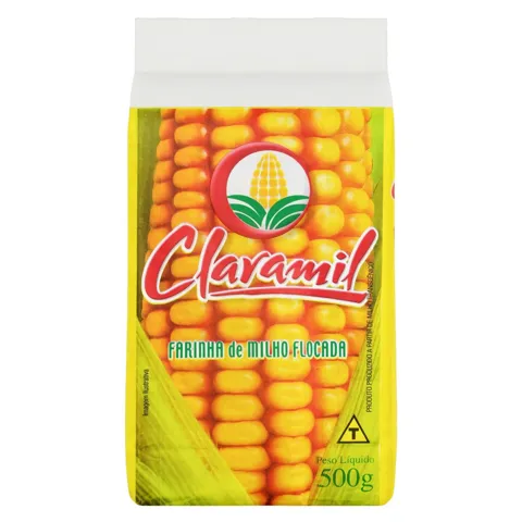 Farinha de Milho Flocada Claramil Pacote 500g