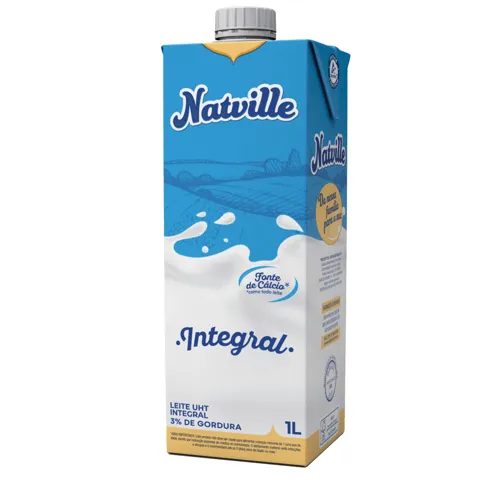 Leite Liquido Natville 1L Integral C/Tampa