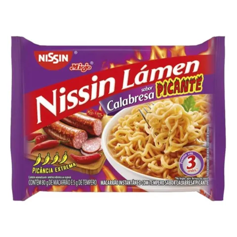 Massa Nissin Lamen 85G Calabresa Picante