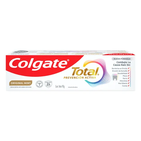 Creme Dental Original Mint Colgate Total Prevenção Ativa Caixa 90g