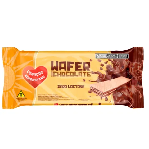 Biscoito Wafer 50Grs Chocolate Coracao Nordestino