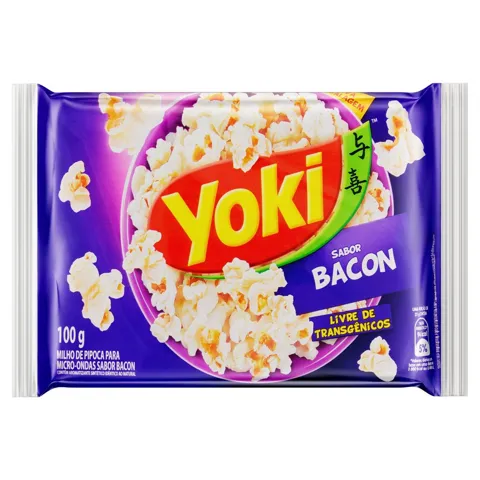 Pipoca para Micro-Ondas Bacon Yoki Pacote 100g