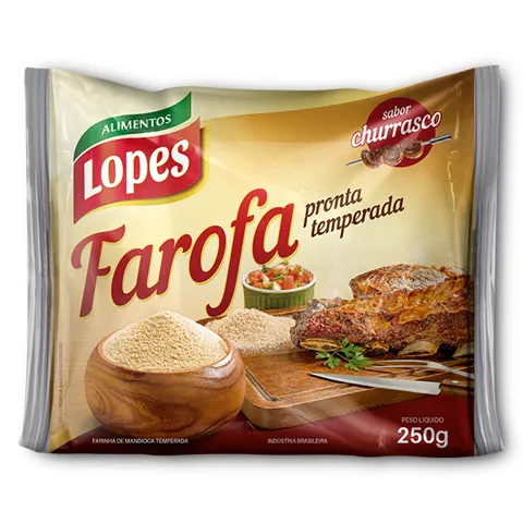 Farofa Temperada Churrasco Lopes 250G