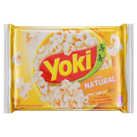 Pipoca para Micro-Ondas Natural Yoki Pacote 100g