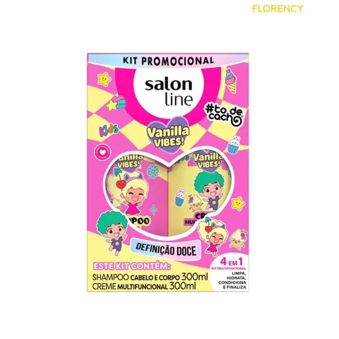 Kit Salon Line Vanilla Vibes Shampoo + Condicionador  Definição Doce 300ml