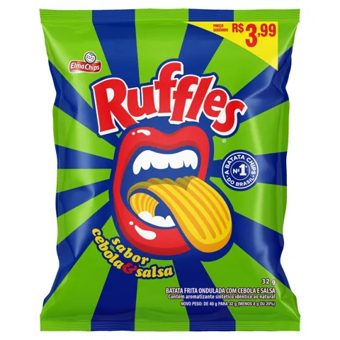 Salgadinho Elma Chips Ruffles Cebola e Salsa 32g