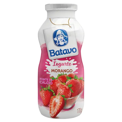Iogurte Parcialmente Desnatado Morango Batavo Frasco 170g
