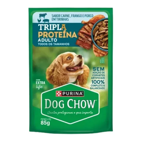 Ração P/ Cães 100G Sh Dog Chow Adulto Carne/Frango/Porco