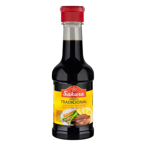 Molho Shoyu Tradicional Sakura Frasco 150ml