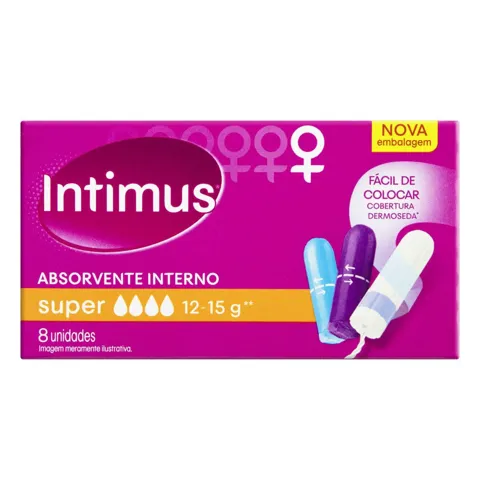 Absorvente Interno Super Intimus Caixa 8 Unidades