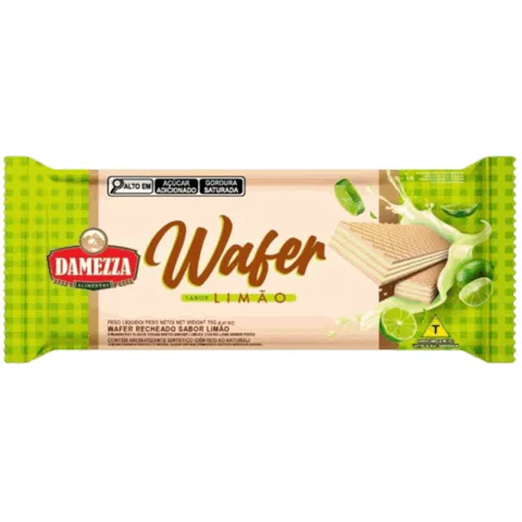 Biscoito Wafer Damezza 70G Limao