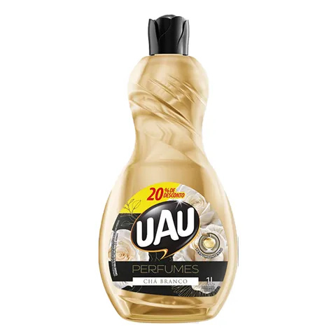 Limpador Perfumado Chá Branco Uau Perfumes Frasco 1L Grátis 20% de Desconto