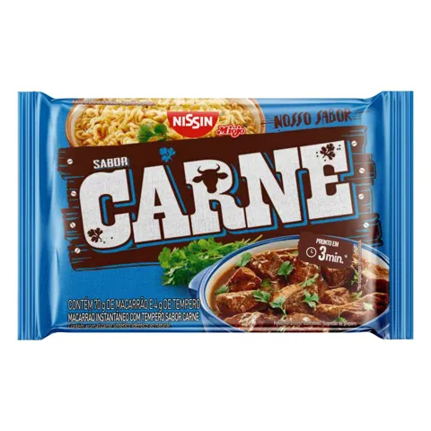 Macarrão Instantâneo Carne Nissin Pacote 74g