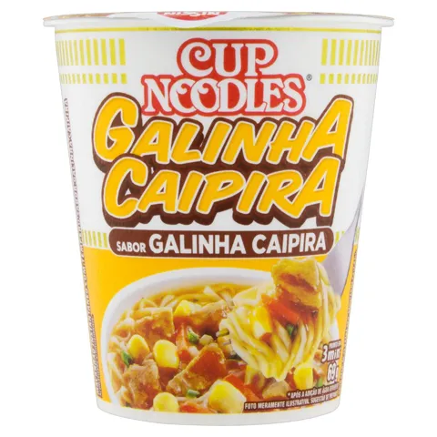 Macarrão Instantâneo Galinha Caipira Nissin Cup Noodles Copo 69g