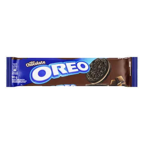 Biscoito Chocolate Recheio Chocolate Oreo Pacote 90g