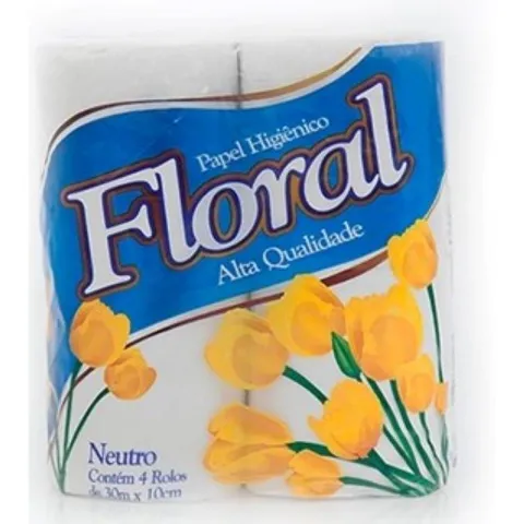 Papel Higienico 4Un Floral Neutro