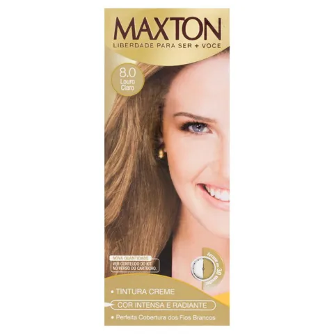 Kit Tintura Creme 8.0 Louro Claro Maxton