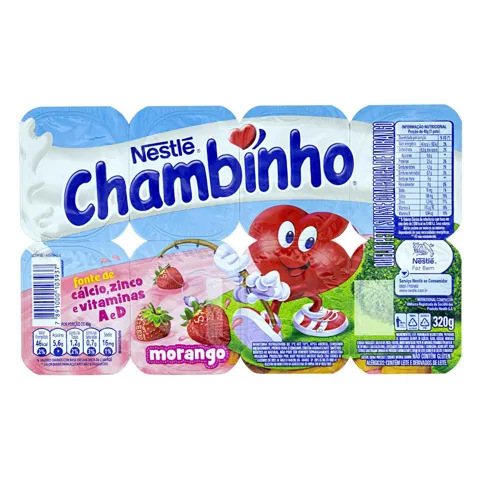 Queijo Petit Suisse Morango Nestlé Chambinho un
