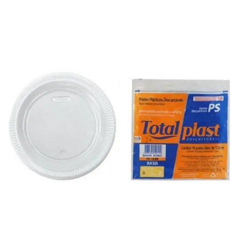 Prato Descartável TOTAL PLAST 10 Unidade
