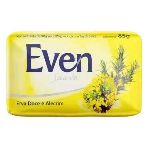 Sabonete em Barra Erva-Doce e Alecrim Even Suave Cartucho 85g