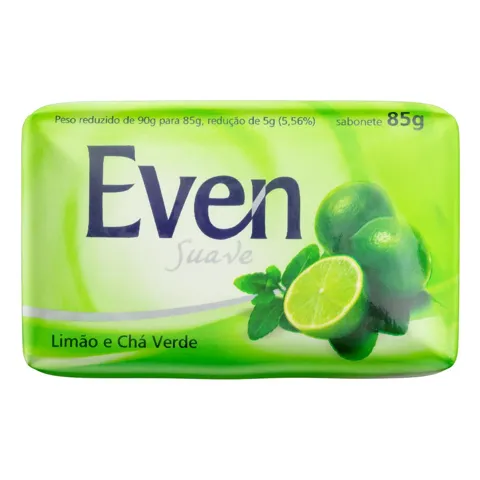 Sabonete em Barra Limão e Chá Verde Even Suave Cartucho 85g
