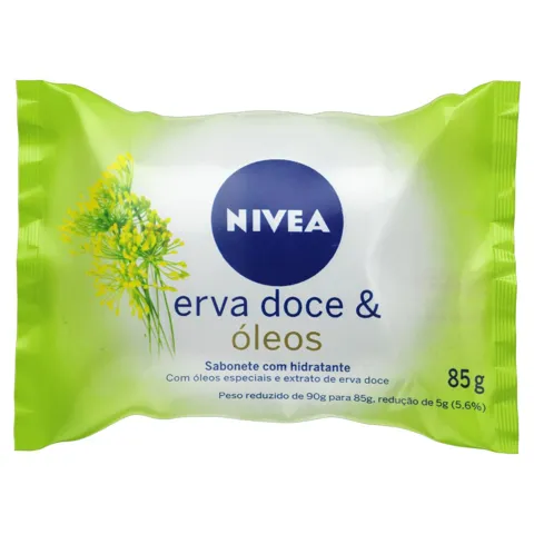 Sabonete em Barra Hidratante Erva-Doce & Óleos Nivea Pacote 85g