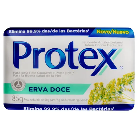 Sabonete em Barra Antibacteriano Erva-Doce Protex Cartucho 85g