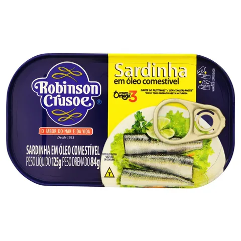 Sardinha com Óleo Robinson Crusoe Lata 84g