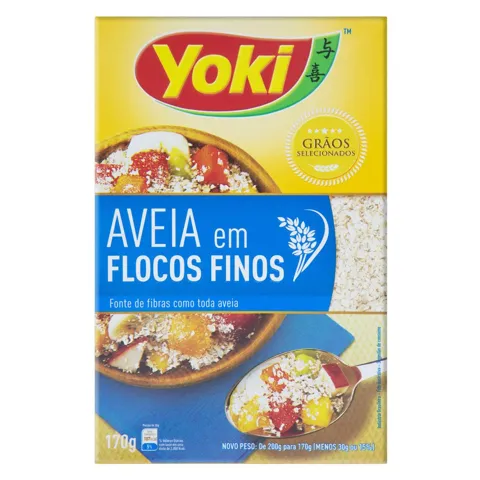 Aveia em Flocos Finos Yoki Caixa 170g