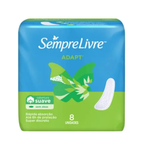 Absorvente Suave Sempre Livre 8 Unidades Sem Abas