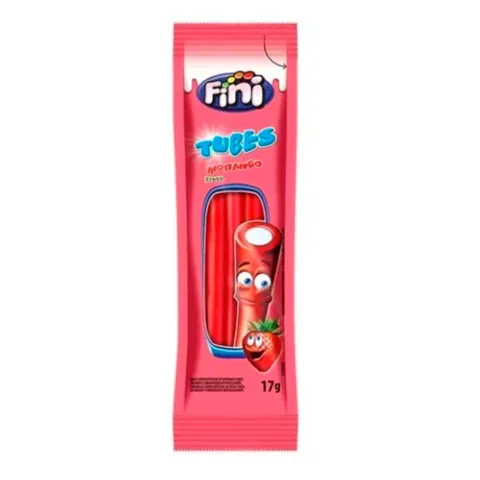 Bala Fini 17G Tubes Morango