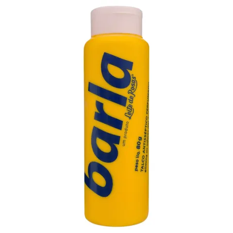 Talco Antisséptico Perfumado Leite de Rosas Barla Frasco 80g
