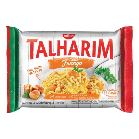 Macarrão Instantâneo Frango Nissin Miojo Talharim Pacote 99g