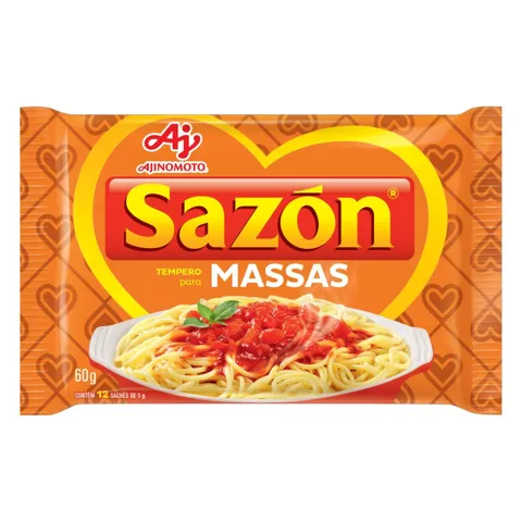 Tempero para Massas Sazón Pacote 60g 12 Unidades