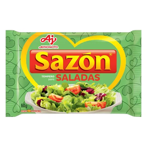 Tempero para Saladas Sazón Pacote 60g 12 Unidades