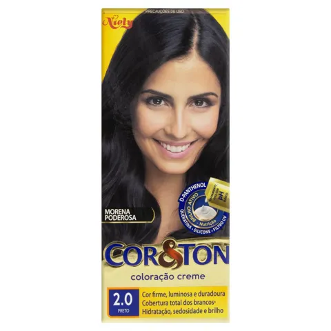 Kit Coloração Creme 2.0 Preto Niely Cor&Ton