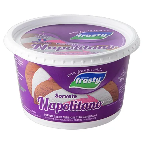 Sorvete Napolitano Sorvetes Frosty Pote 1l